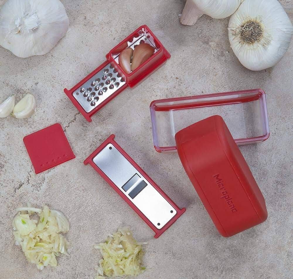 ชุดมีดบดและหั่นกระเทียม MICROPLANE PT2418-RE สีแดง_10